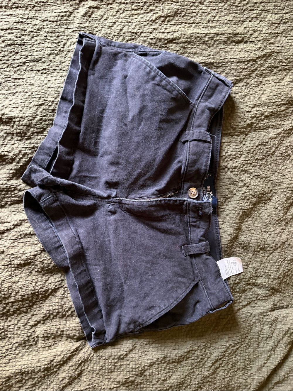 Hollister Women's Charcoal Denim-Style Shorts